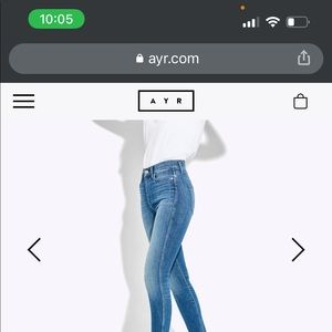 AYR high rise skinny jeans